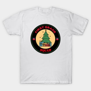 First Grade Squad Christmas T-Shirt